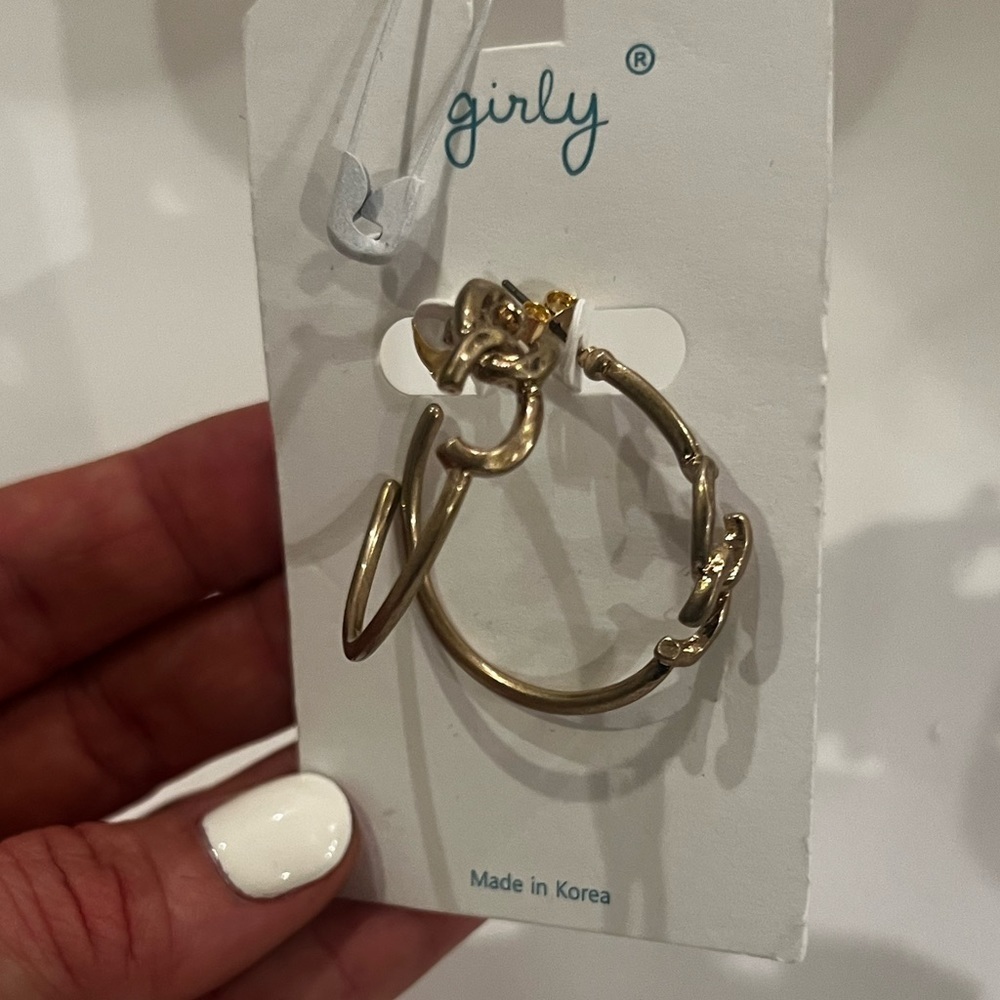 🌸Hammered hoops